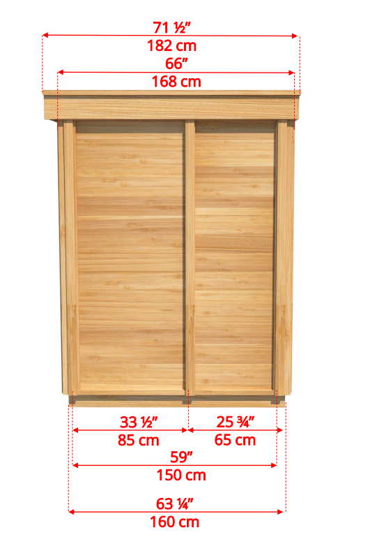 Pure Cube Outdoor sauna 173 x 173 cm