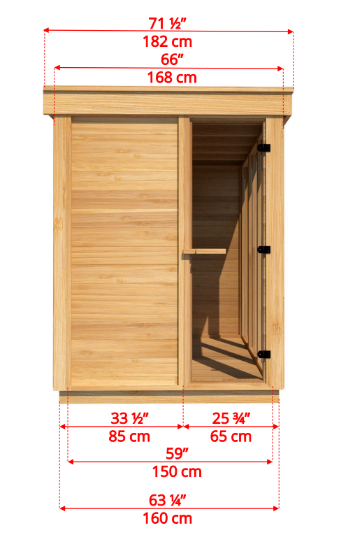 Pure Cube Outdoor Sauna 188 x 253 cm (PD)