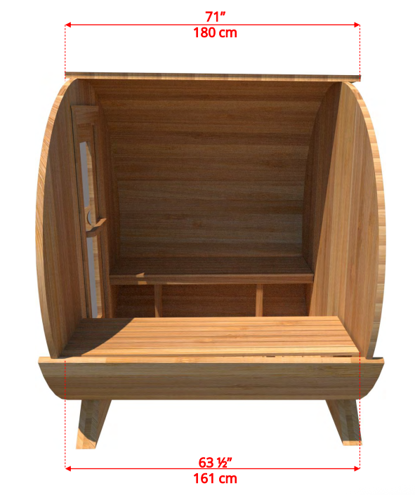 Dundalk Barrel Sauna BS182 - ø182 Clear Red Cedar