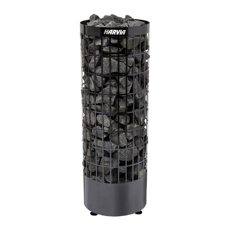 Harvia Cilindro PC70E Black saunakachel 7 kW (externe besturing)