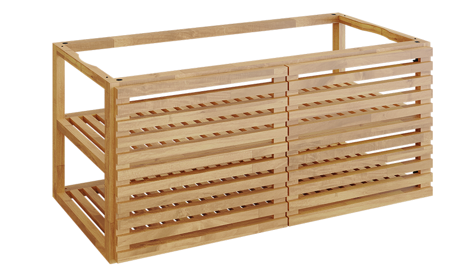 OFYR storage insert PRO met 2 deuren teakhout - Large