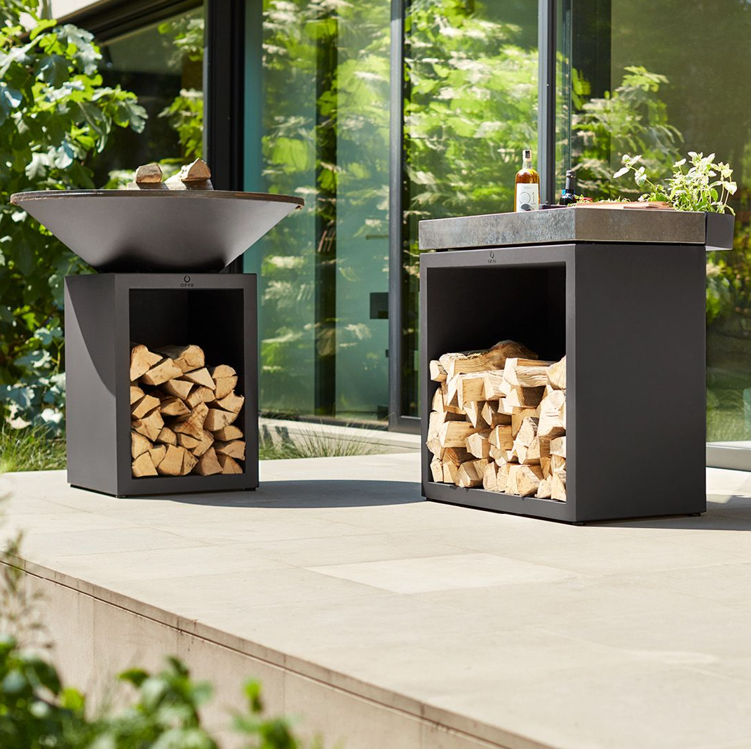 De OFYR Butcher Block Storage 90 zwart - Donkergrijs keramiek