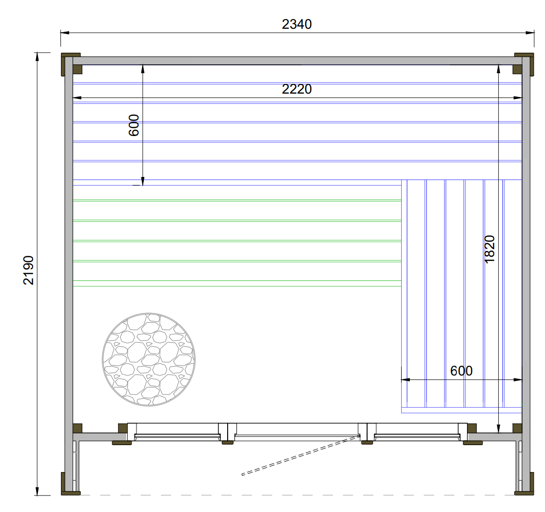 Patio XS Thermowood buitensauna
