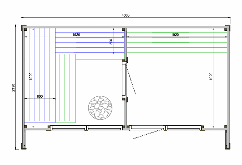 Patio L Thermowood buitensauna