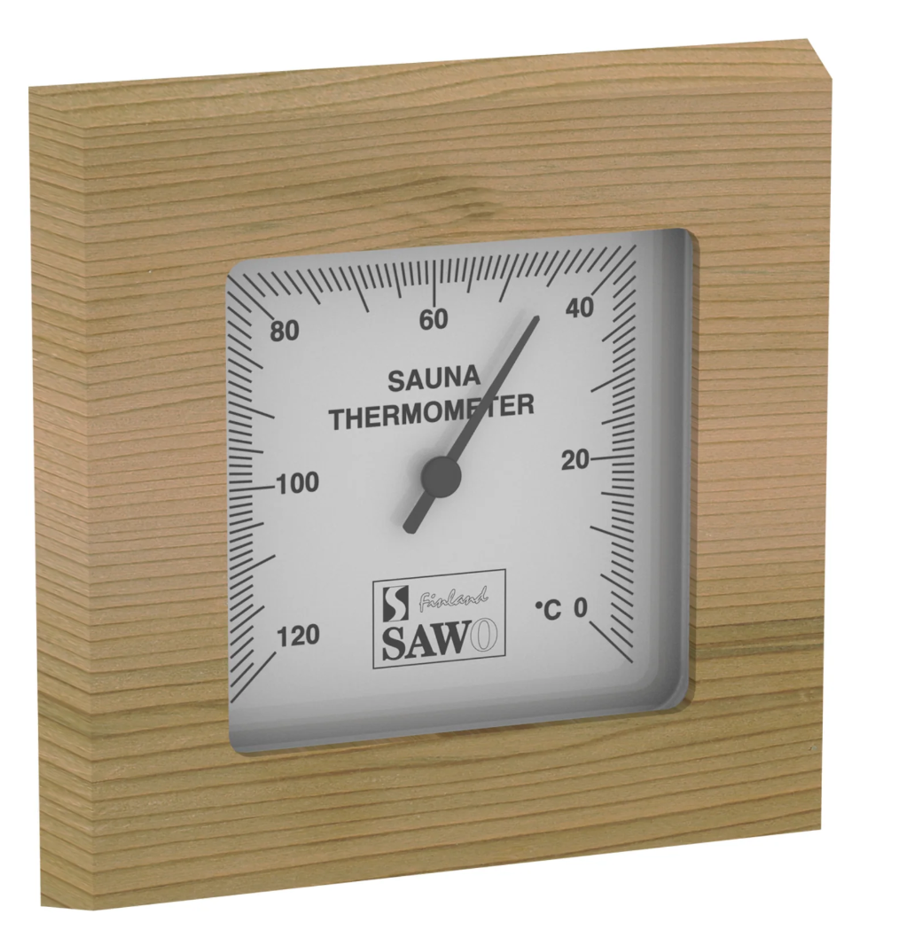 Vierkante sauna thermometer - Ceder