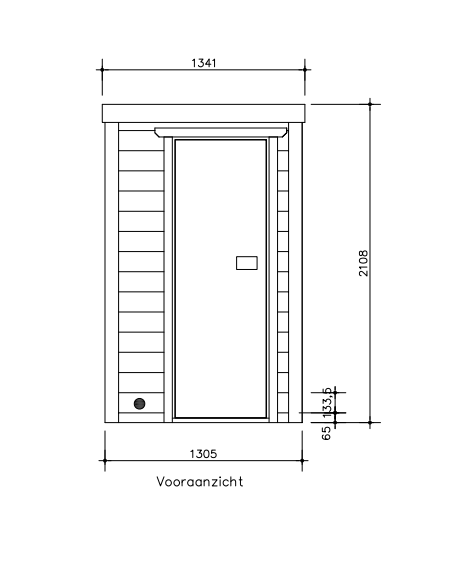 Massieve binnensauna 131 x 101 x 213 cm