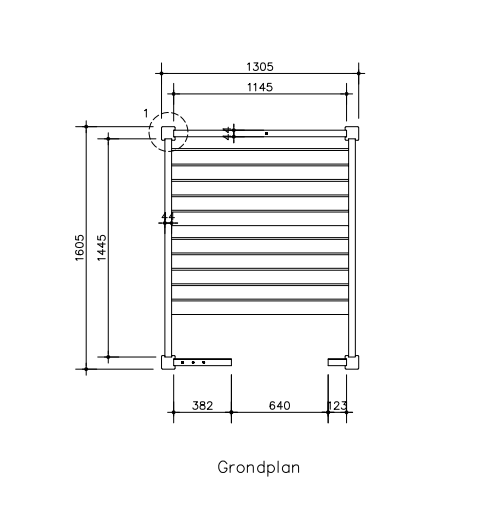Massieve binnensauna 131 x 161 x 213 cm