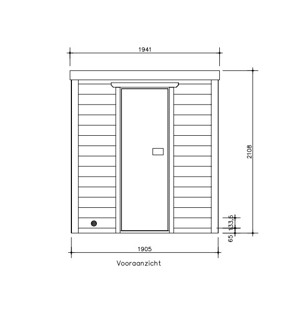 Massieve binnensauna 191 x 161 x 213 cm