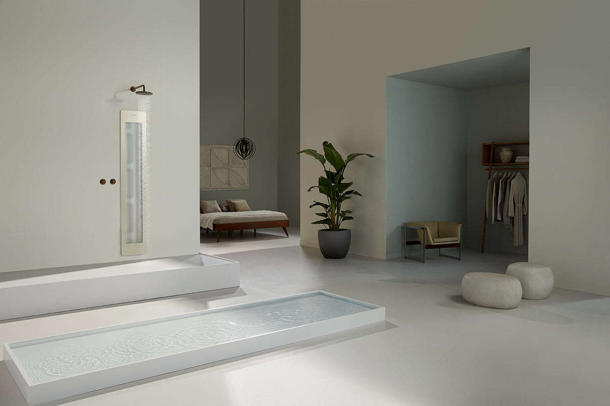 Sunshower Plus L Sand White inbouw/opbouw (infrarood/UV-licht)