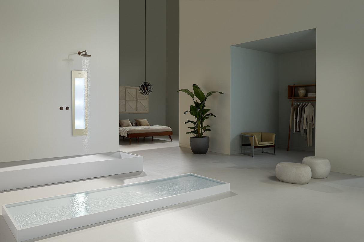 Sunshower Plus M Sand White inbouw/opbouw (infrarood/UV-licht)