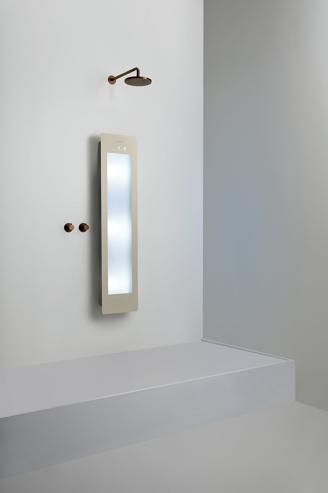 Sunshower Plus M Sand White inbouw/opbouw (infrarood/UV-licht)