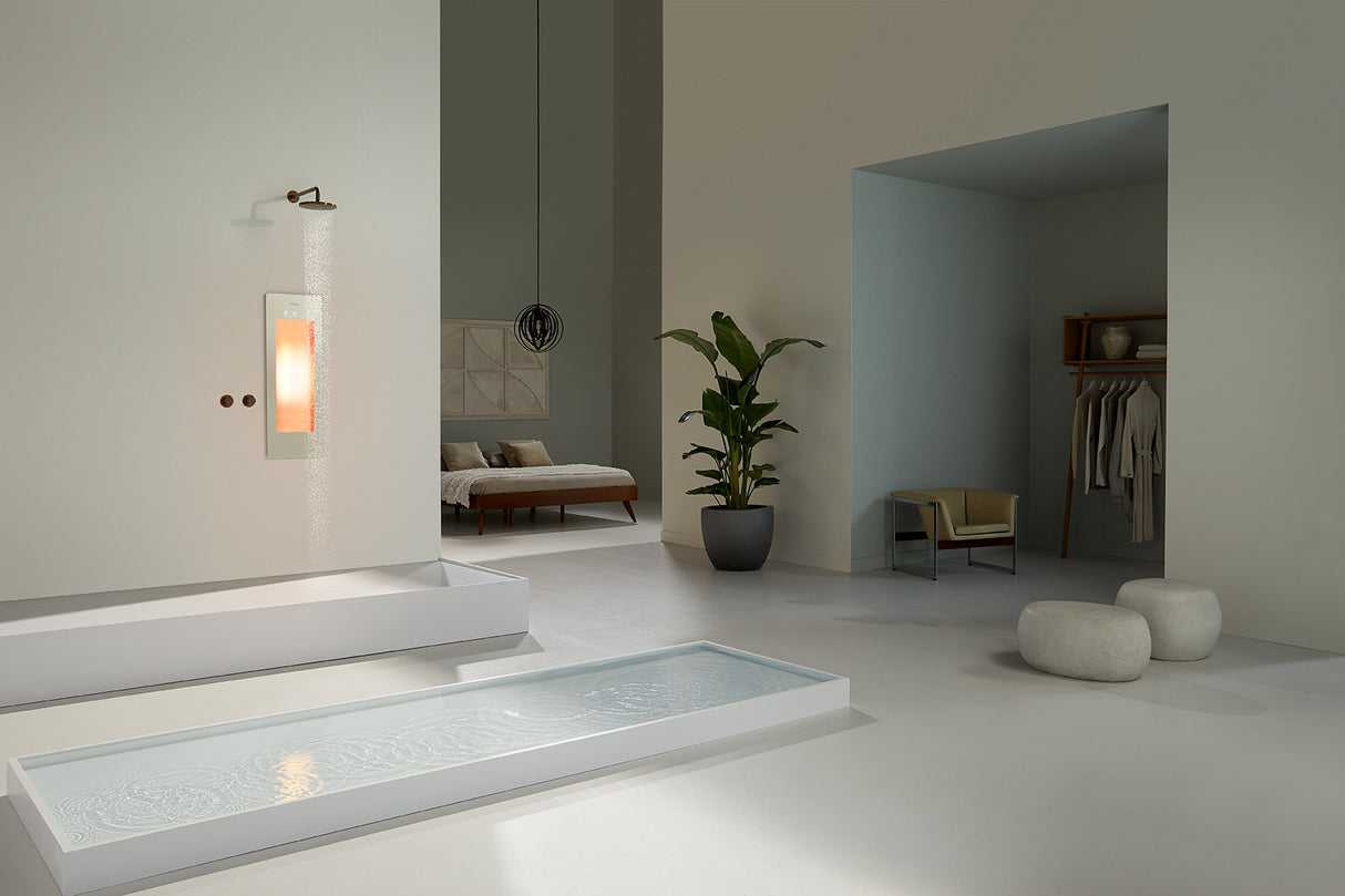 Sunshower Plus S Sand White inbouw/opbouw (infrarood/UV-licht)