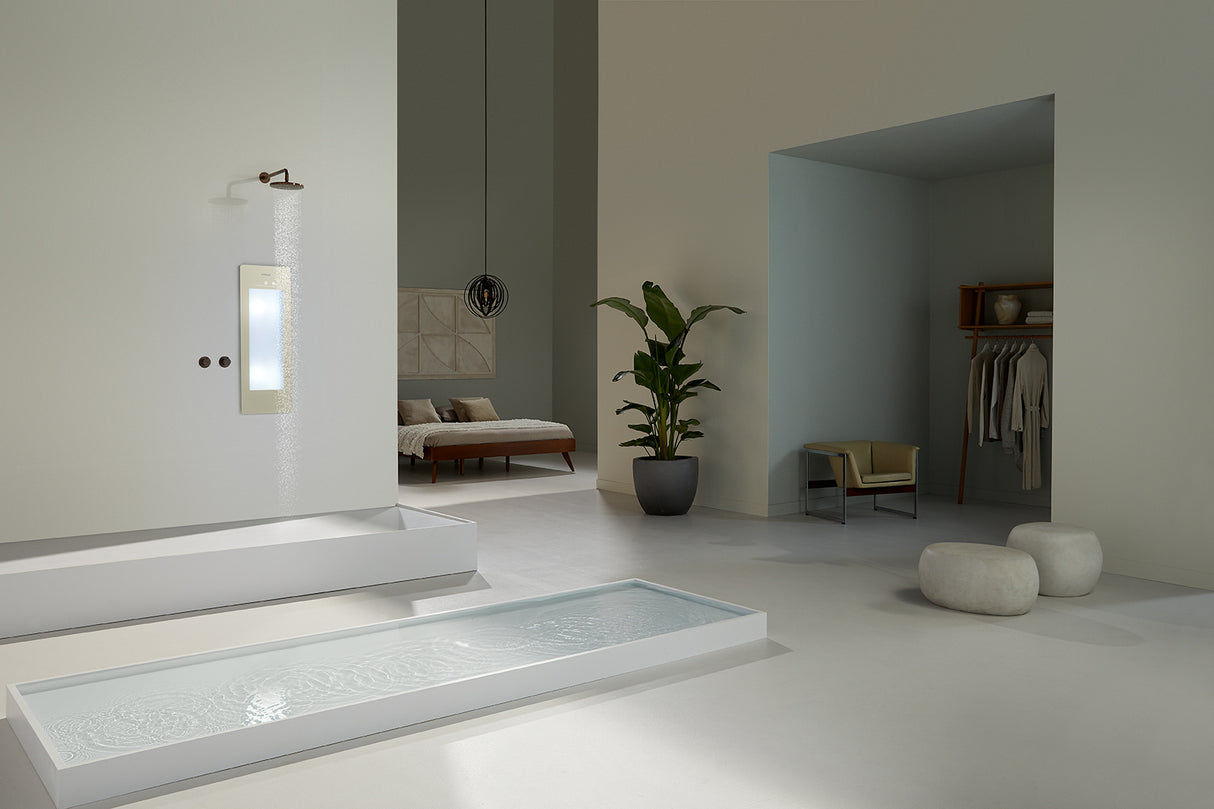 Sunshower Plus S Sand White inbouw/opbouw (infrarood/UV-licht)