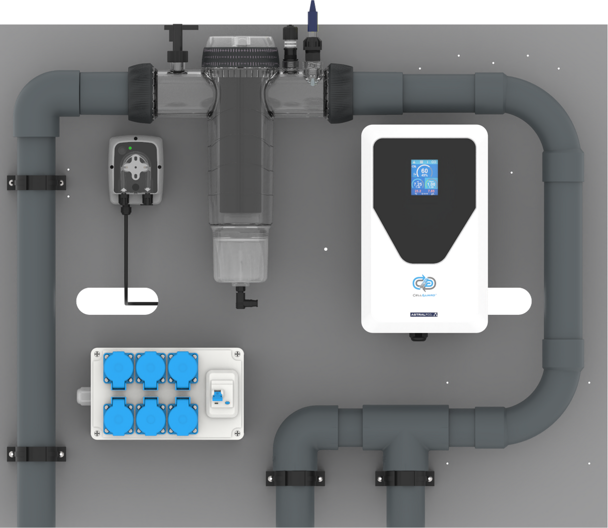 Plug & Play desinfectiepaneel met Elite Connect LS100 zonder UV