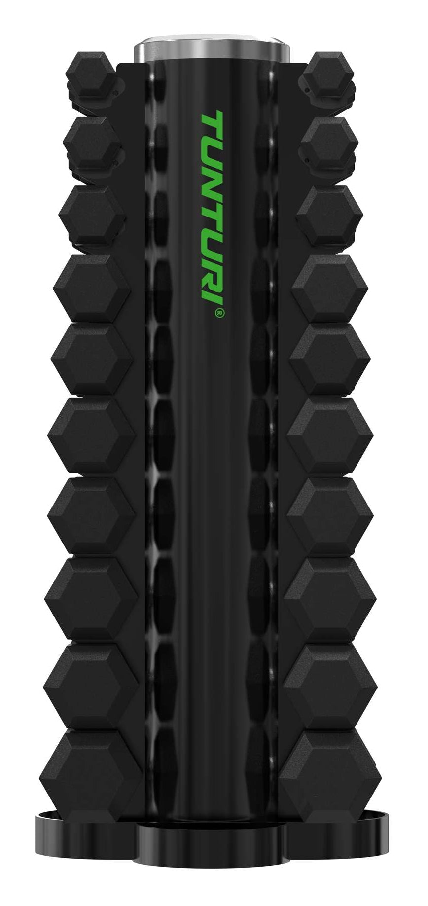 Tunturi Platinum Hex Rubber Dumbbell 1 - 10 kg set met Dumbbell Toren