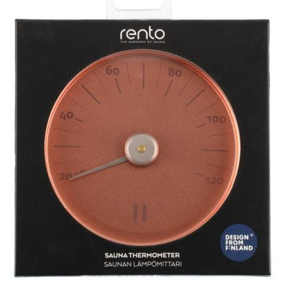 Rento aluminium sauna thermometer - Koper