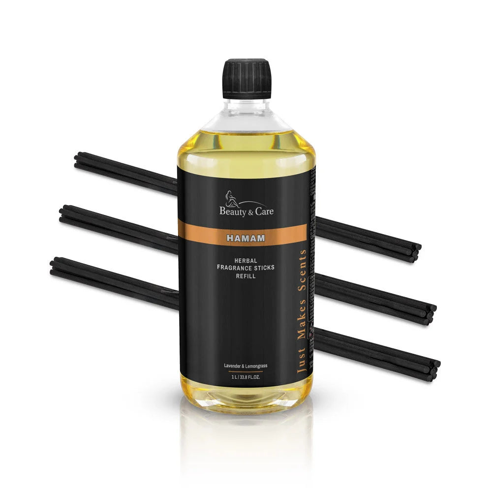 Beauty & Care Hamam navulling geurstokjes 1 liter