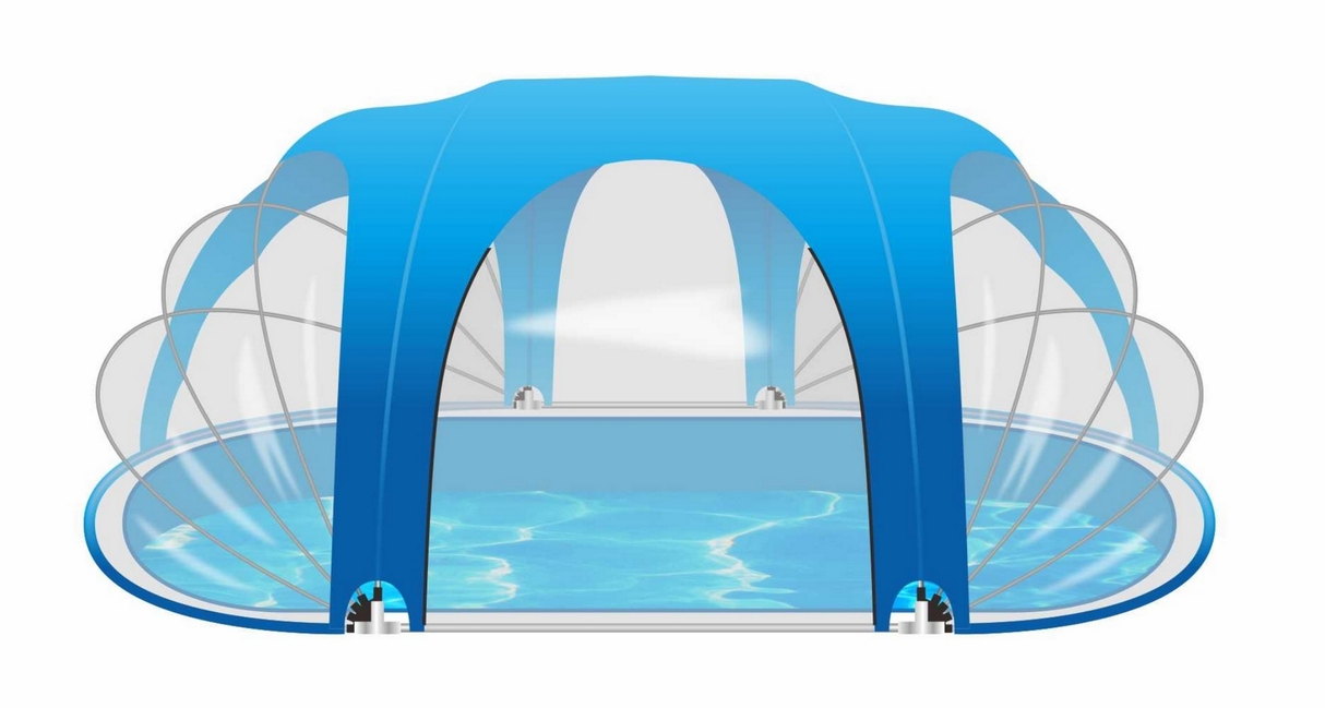 Blue Bay poolhouse ovaal 530 x 410 x 205 cm