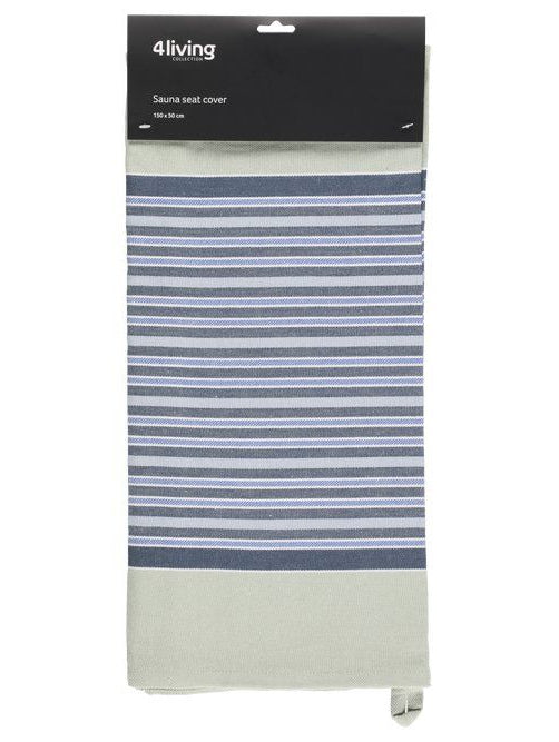 4Living sauna seat cover 150 x 50 cm - Groen/Blauw