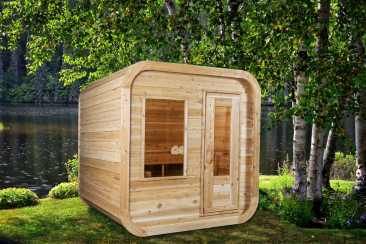 Dundalk Luna sauna white cedar 200 x 200 cm