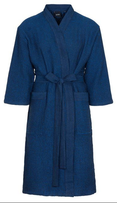 Rento Kenno unisex sauna badjas donkerblauw - S/M