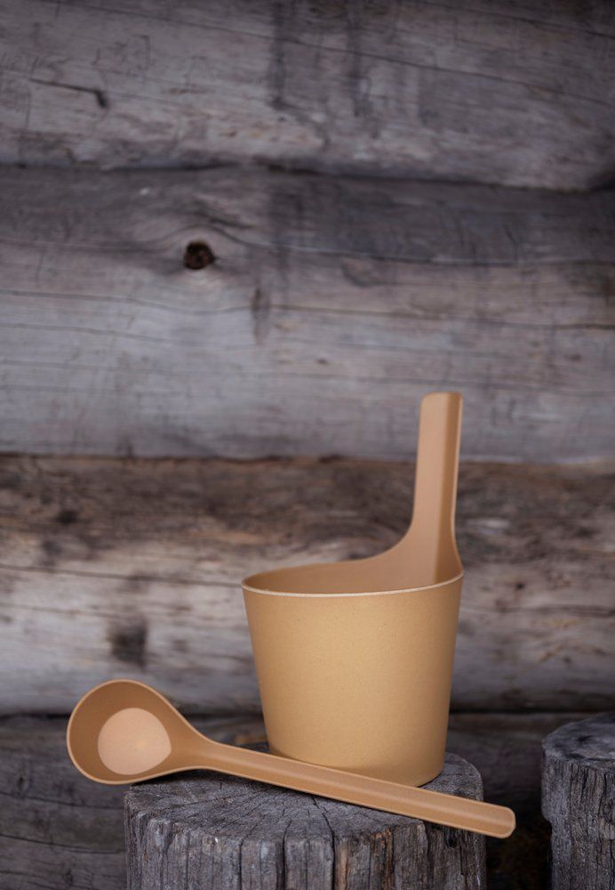 Rento biocomposiet sauna emmer & lepel - Naturel