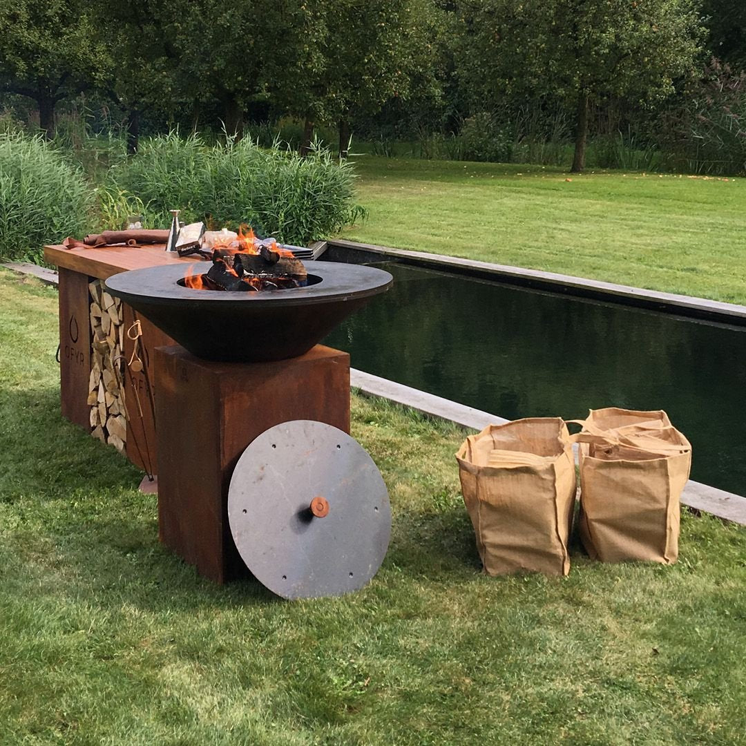 OFYR Juten houttas 64 x 41 x 31 cm