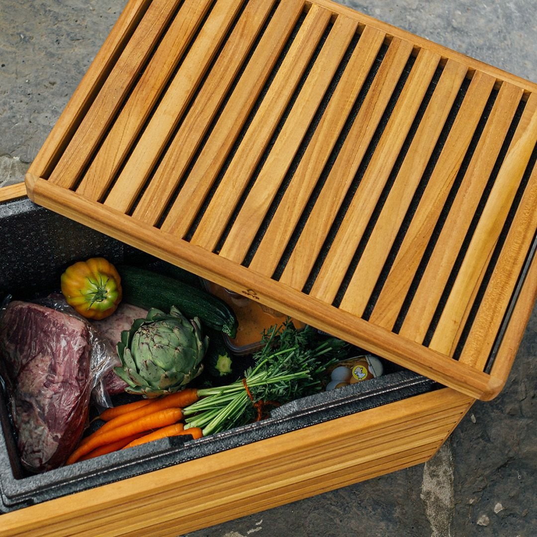 OFYR koelbox teakhout 64 x 44 x 32 cm