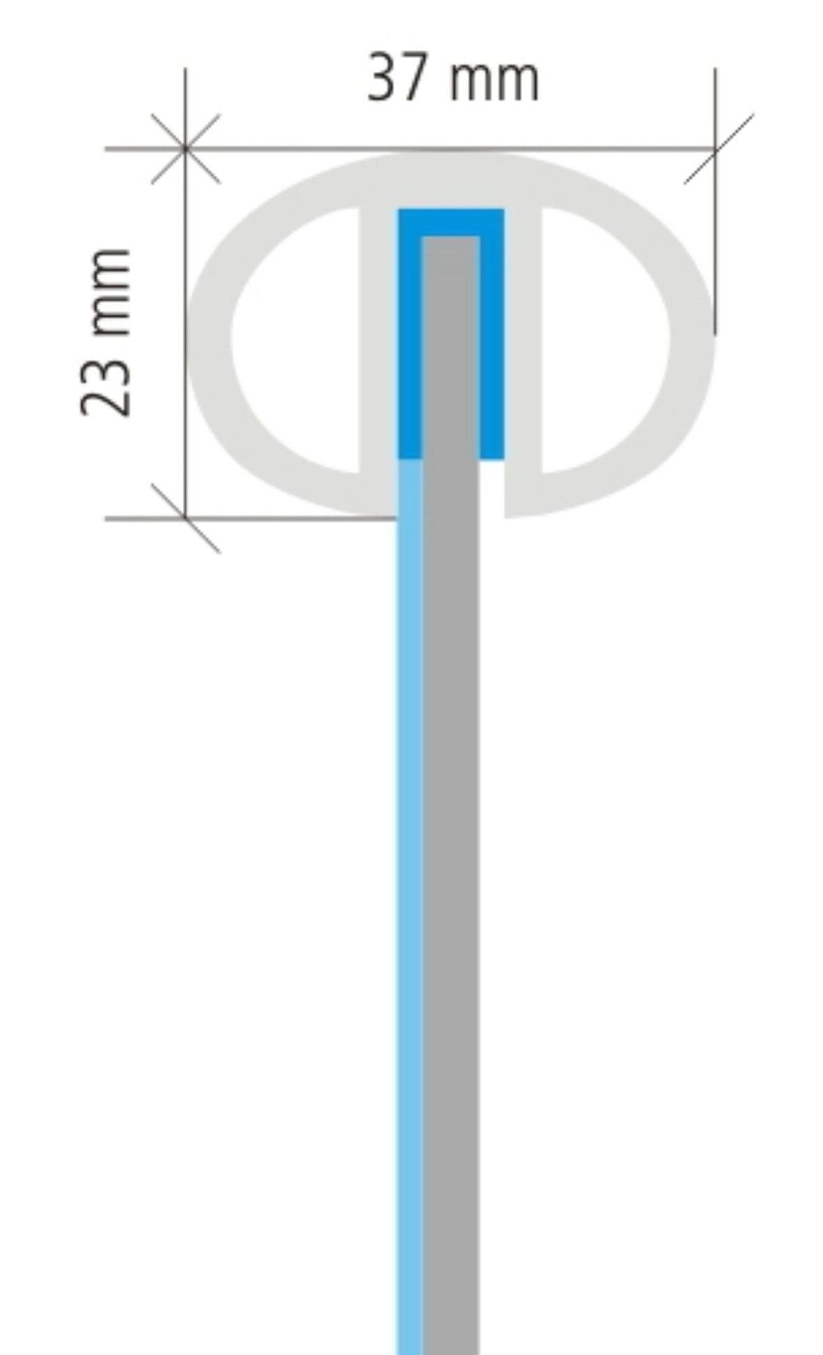 Stalen zwembad Basic liner profiel (ovaal) 623 x 360 cm