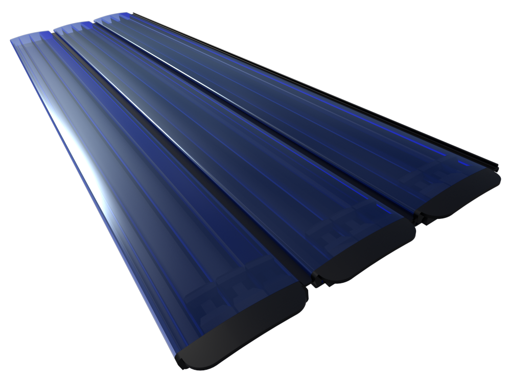 Polycarbonaat solar zwembad lamellen - blauw (per m2)