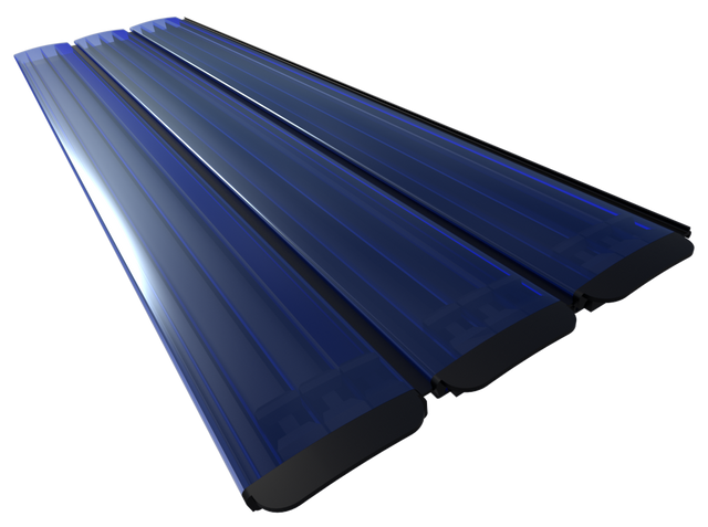 Polycarbonaat solar zwembad lamellen - blauw (per m2)