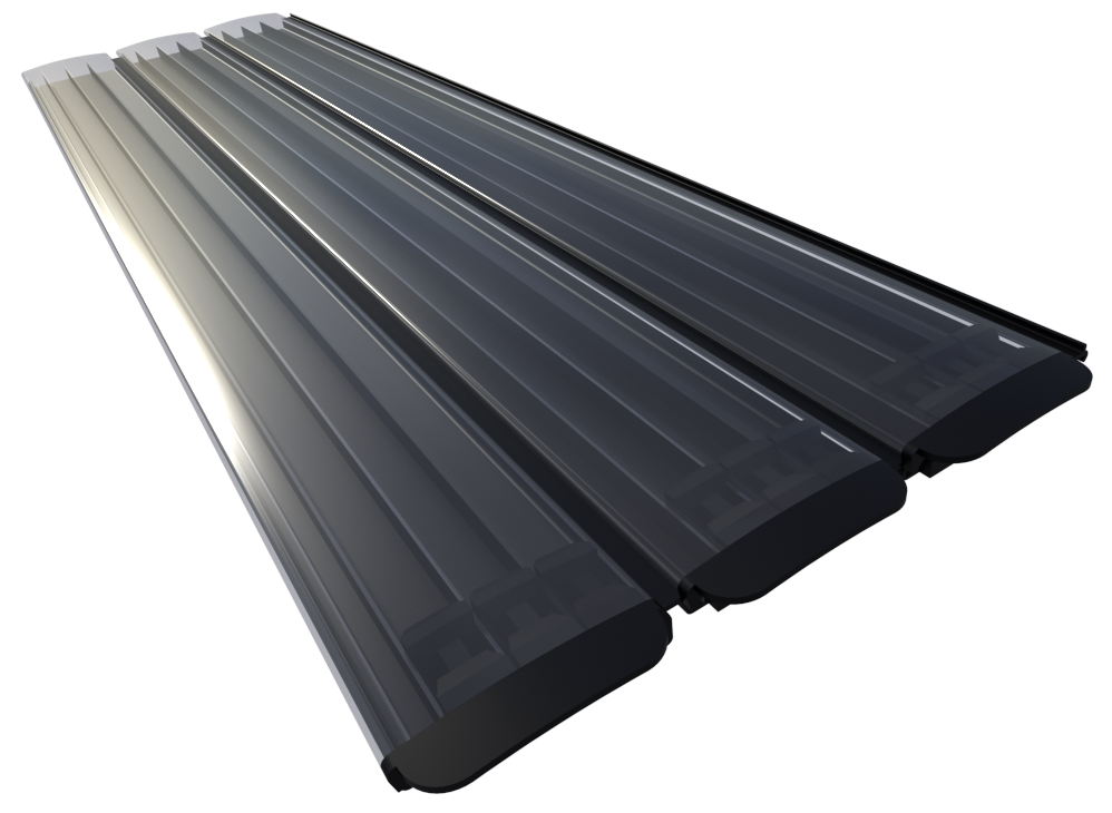 Polycarbonaat solar zwembad lamellen - transparant (per m2)