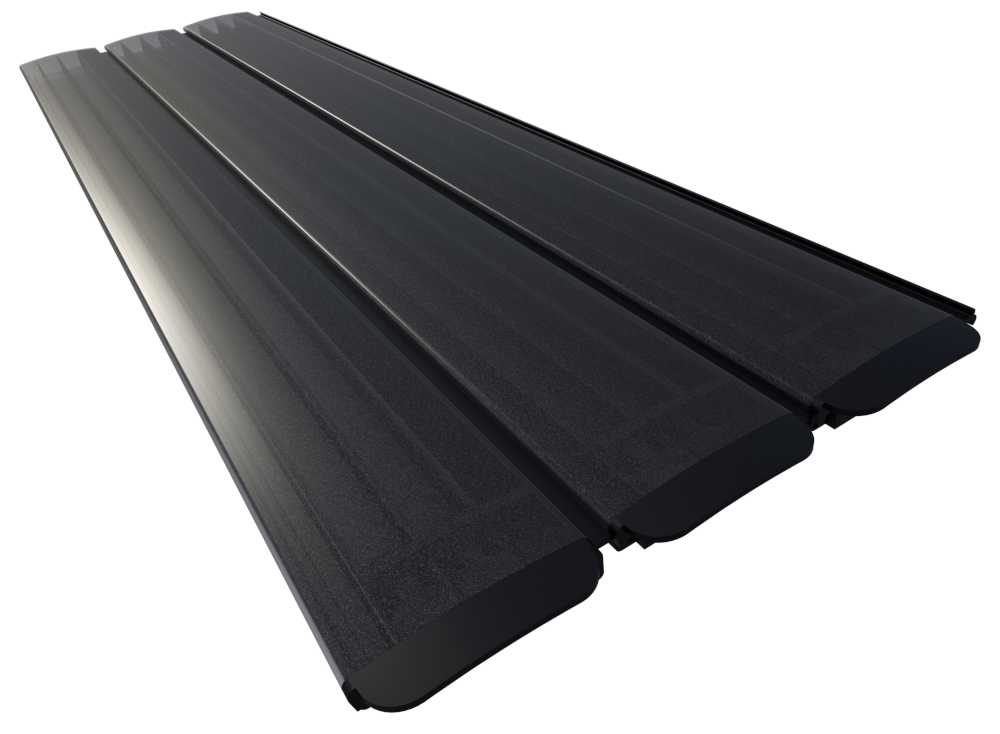 Polycarbonaat solar zwembad lamellen - grafiet (per m2)