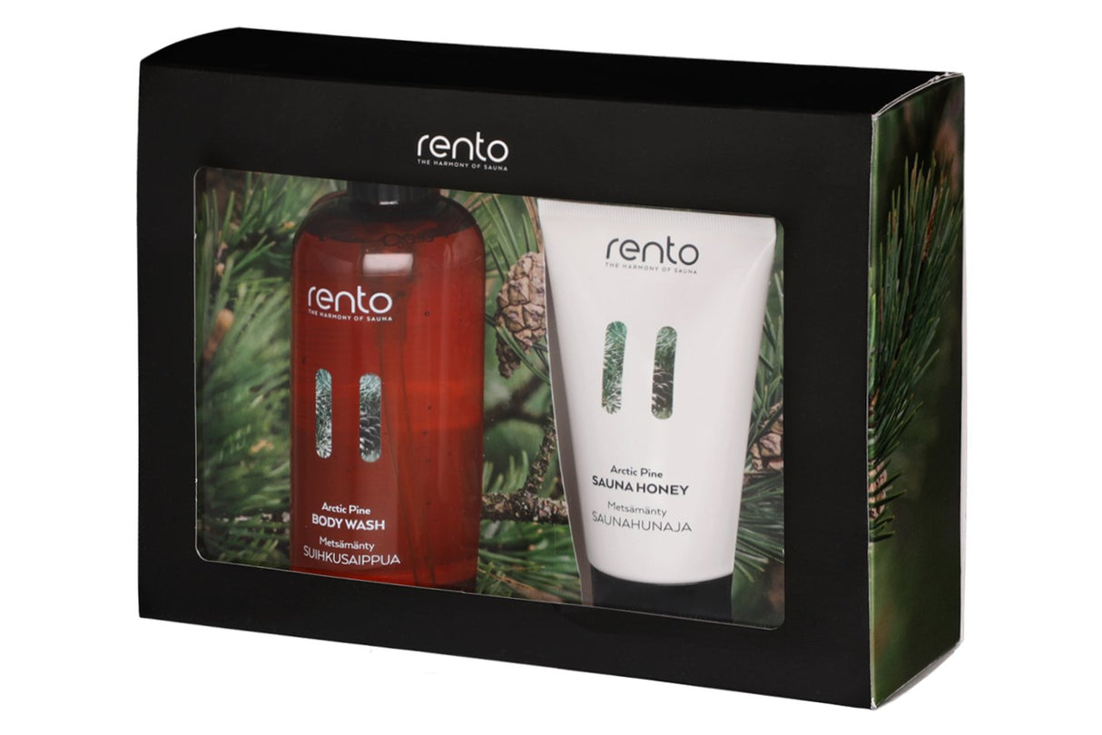 Rento cadeauset - Arctic Pine bodywash en sauna honey