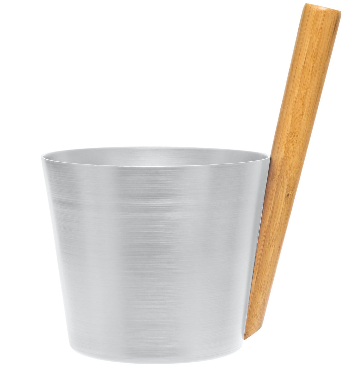 Rento aluminium sauna emmer (5 liter) met staafgreep - Zilver