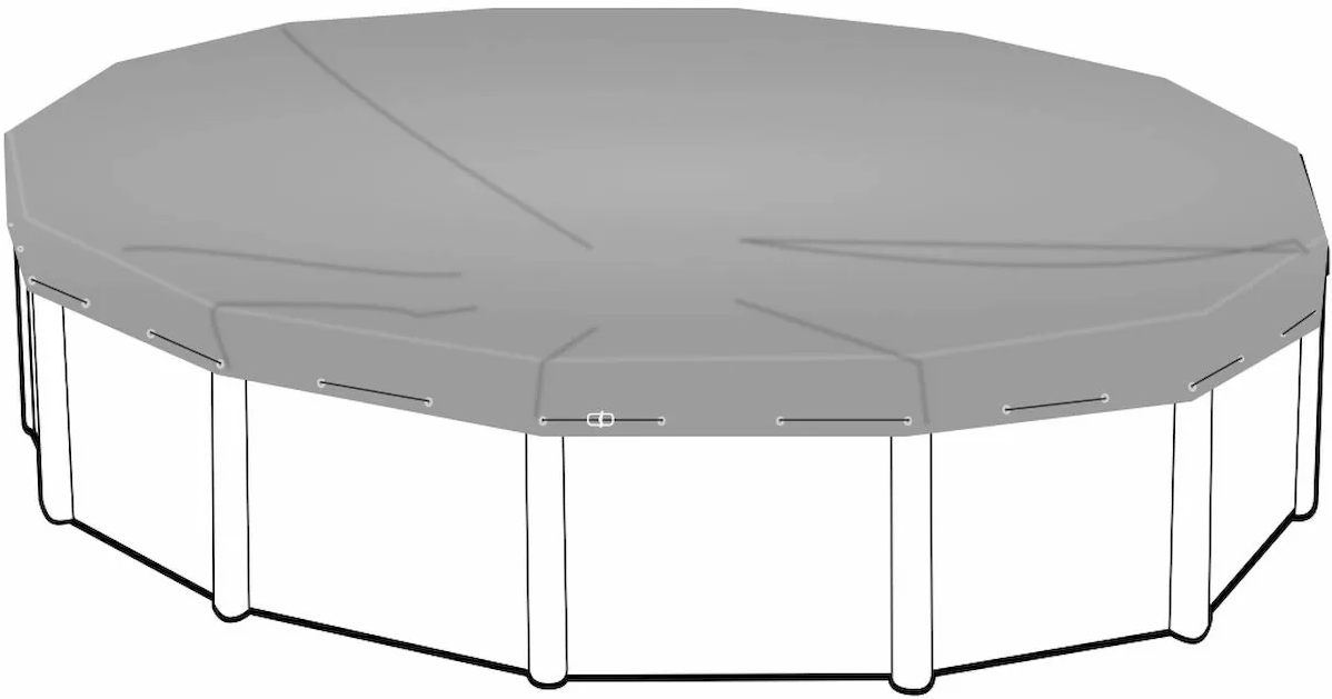 Afdekzeil voor rond zwembad 500 cm (zeilmaat: 560 cm)