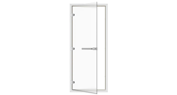 Saunadeur aluminium 79 x 189 cm - mat glas