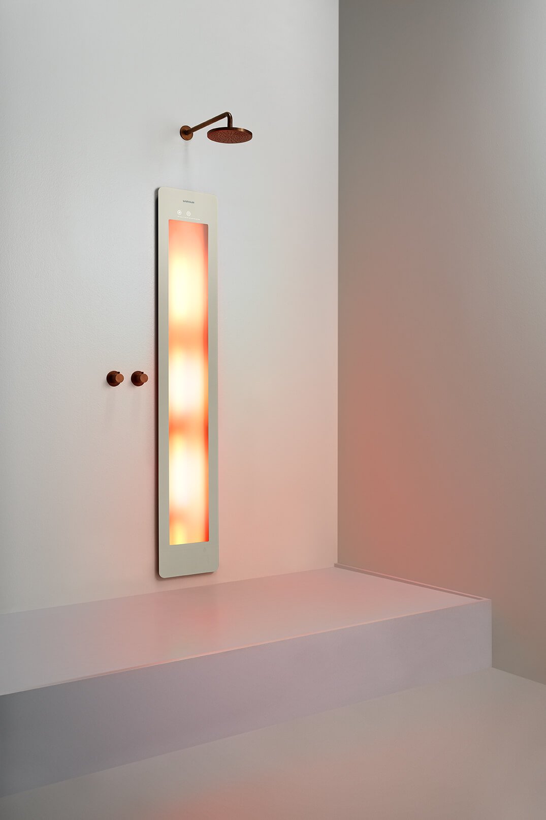 Sunshower Plus L Sand White inbouw/opbouw (infrarood/UV-licht)