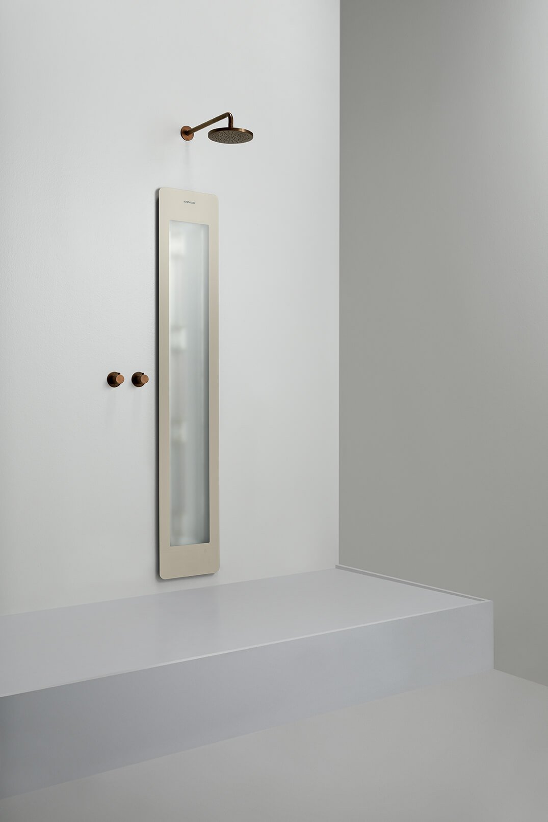 Sunshower Plus L Sand White inbouw/opbouw (infrarood/UV-licht)