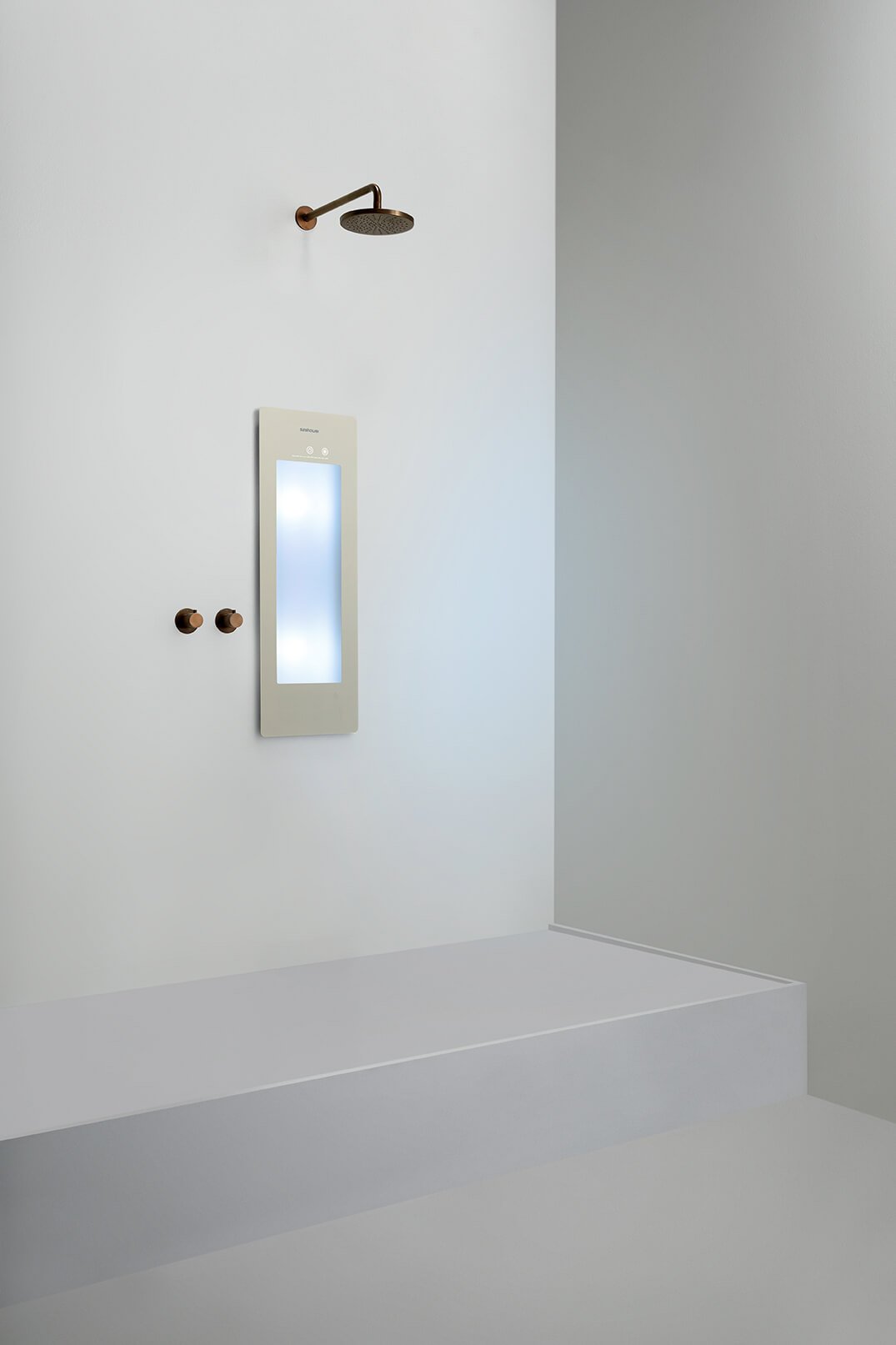 Sunshower Plus S Sand White inbouw/opbouw (infrarood/UV-licht)