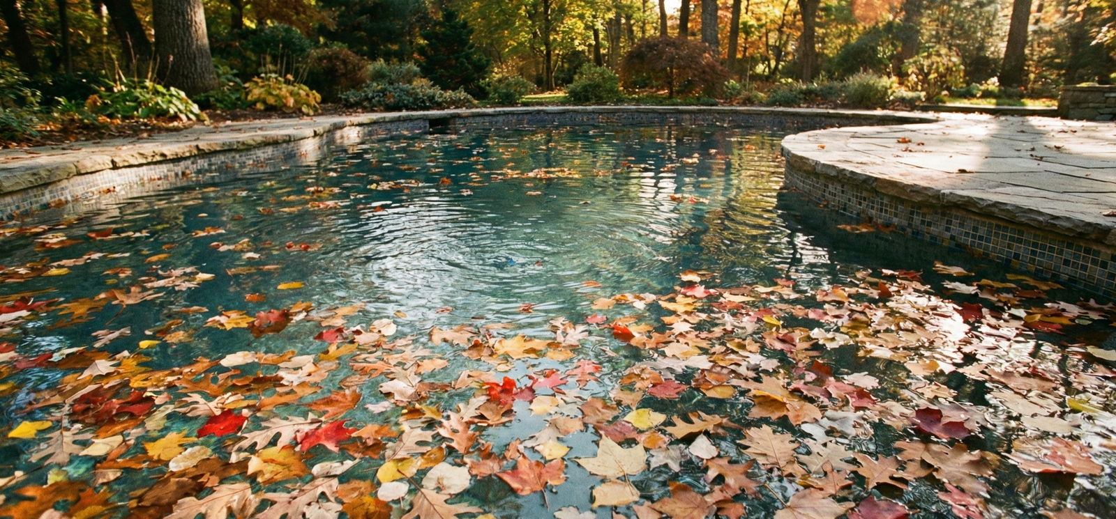 Bladeren uit je zwembad halen en weghouden