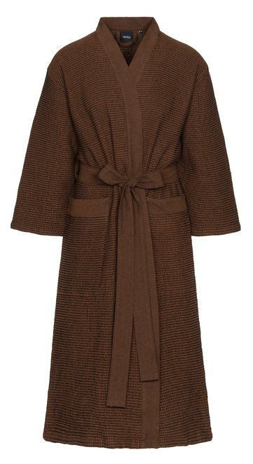 Rento Kenno unisex sauna badjas donkerbruin - S/M