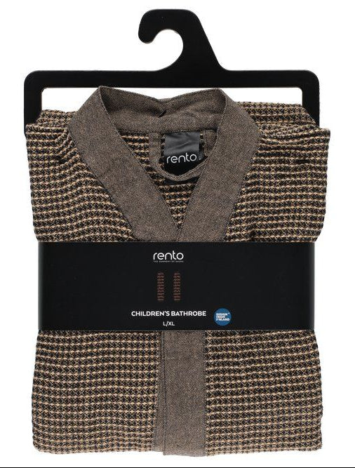 Rento Kenno kinderen sauna badjas bruin - L/XL