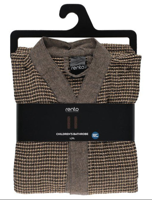 Rento Kenno kinderen sauna badjas bruin - L/XL