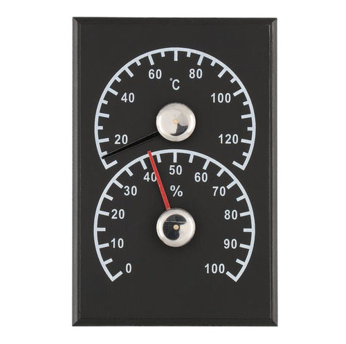 4Living sauna thermo-hygrometer - pine (zwart)