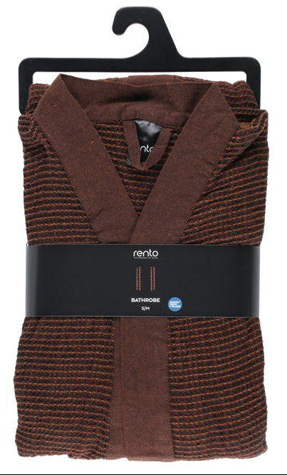 Rento Kenno unisex sauna badjas donkerbruin - S/M