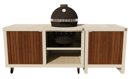 Roostr Rubix duo met kamado + single met deur - timeless taupe