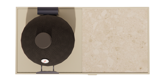 Roostr Rubix duo met kamado op wielen - timeless taupe