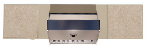 Roostr Rubix opstelling met gasbarbecue en koelkast - timeles taupe