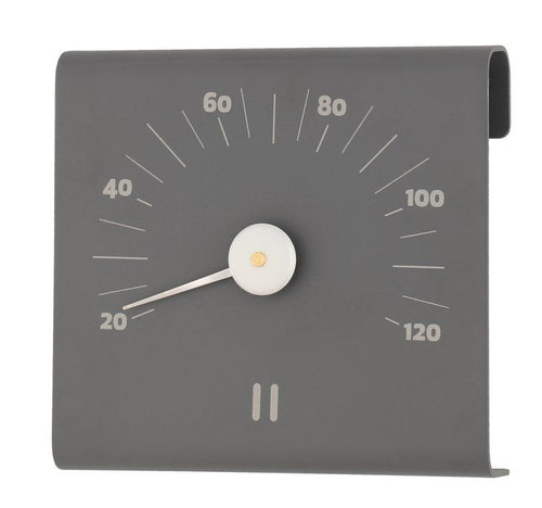 Rento aluminium sauna thermometer vierkant - Grijs